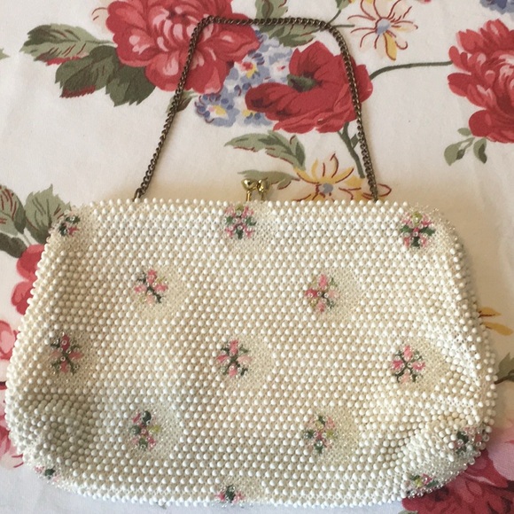 VINTAGE CORDE-BEAD 1950’s handbag - Picture 1 of 11